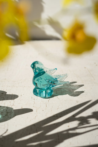 RECYCLED GLASS BIRD