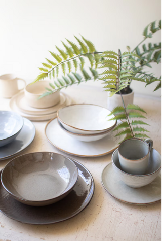 SET OF TWO CLOUD CERAMIC DINNER PLATE AND BOWL