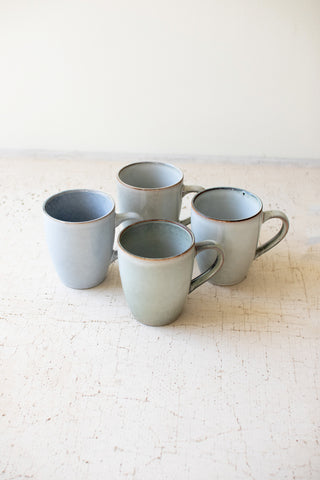 SET OF FOUR CERAMIC MUGS - STORM