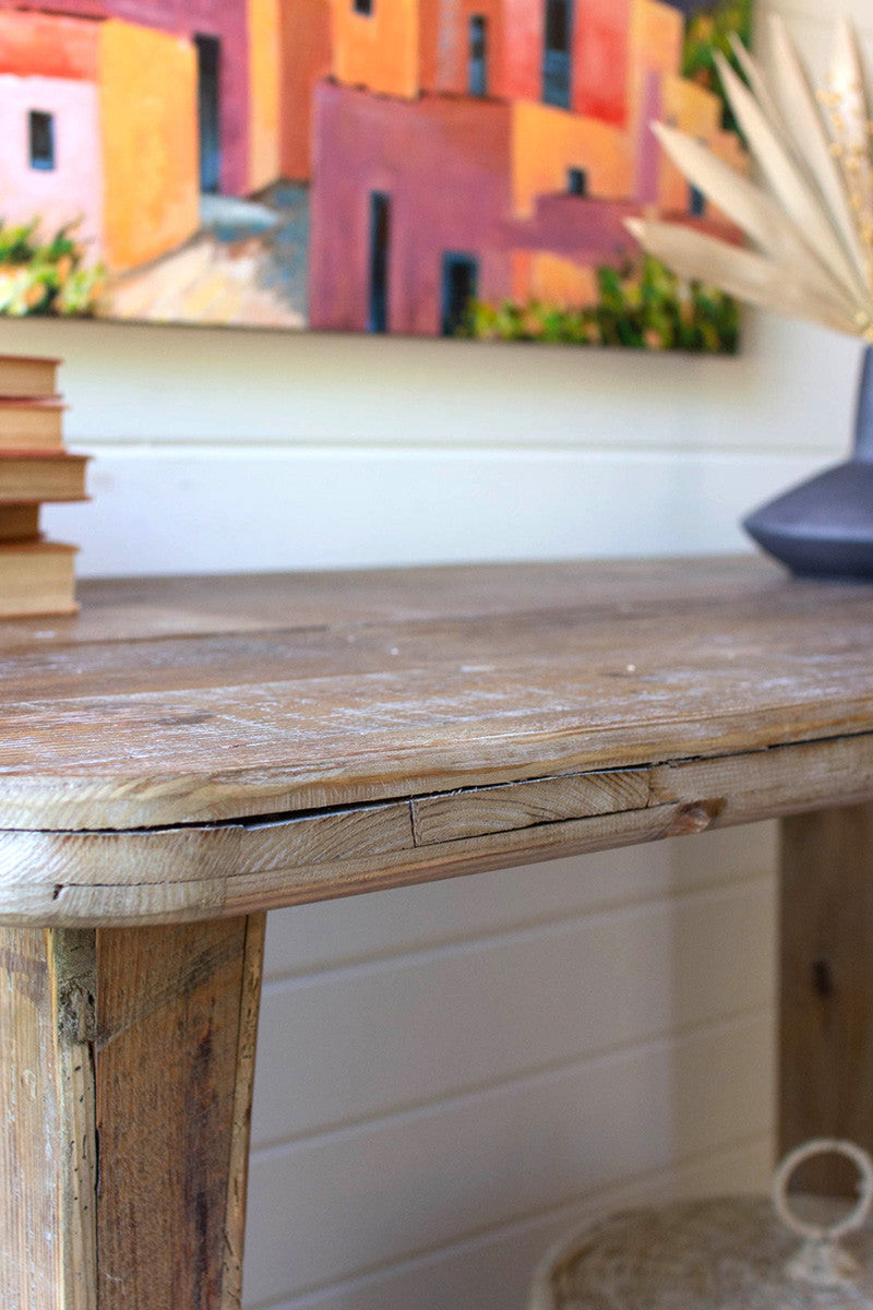 Rustic Farmhouse Side Table made from Recycled Wood