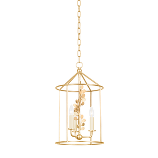 ADRIENNE Lantern Vintage Gold Leaf