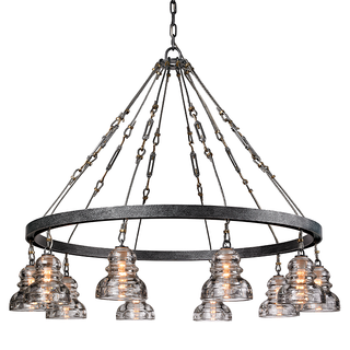 Menlo Park Chandelier OLD SILVER