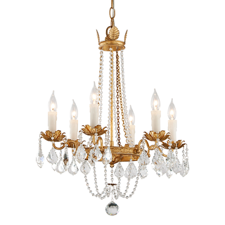 Viola Chandelier VINTAGE GOLD LEAF