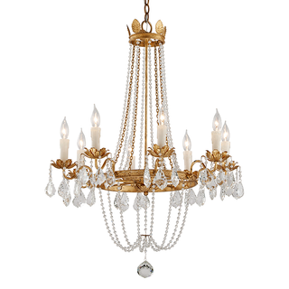 Viola Chandelier DISTRESSED GOLD LEAF