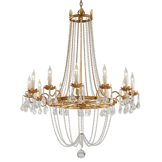 Viola Chandelier VINTAGE GOLD LEAF