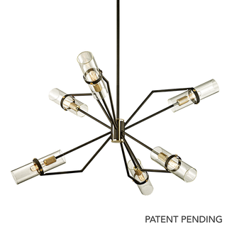 Raef Chandelier TEXTURED BRONZE BRUSHED BRASS