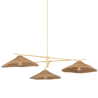 VALIER Chandelier VINTAGE GOLD LEAF