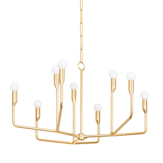 NORMAN Chandelier VINTAGE GOLD LEAF