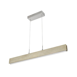 Colmar Dimmable Integrated Led Rubber Wood Ceiling Island Light With Adjustable Steel Braided Cable.18W, 1400 Lumen, 3000K