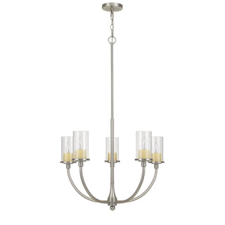 Jervis Metal Chandelier With Glass Shades