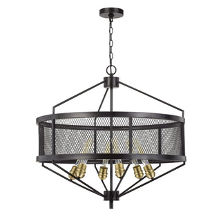 60W X 6 Halle Metal Chandelier (Edison Bulbs Are Not Included)