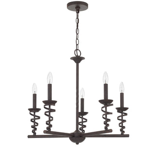 60W X 5 Forbach Metal Chandelier (Edison Bulbs Are Included)