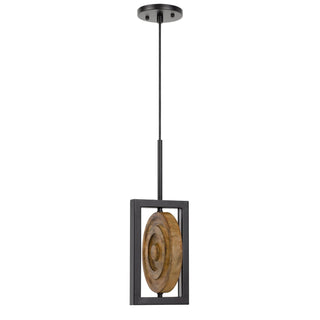 Fano Integrated Dimmable Led Wood/Metal Mini Pendant Fixture. 16W, 1280 Lumen. 3000K