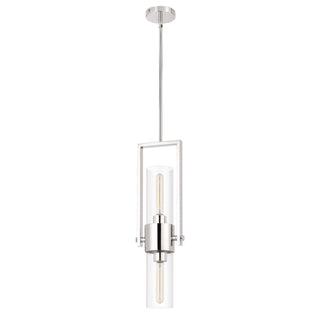 60W Redmond Metal Pendant With Clear Glass Shade