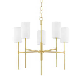 Olivia Chandelier Aged Brass