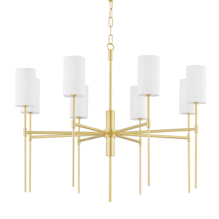 Olivia Chandelier Aged Brass