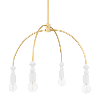 Flora Chandelier Aged Brass