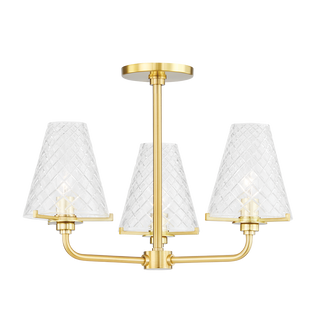 Irene Semi Flush Aged Brass