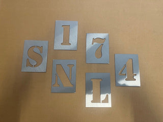 8 Inch Metal Letter and Number Stencils- Multiple Finish Options to choose from