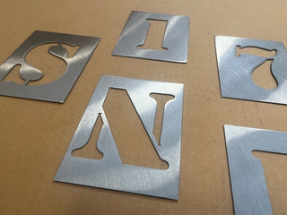 6 Inch Metal Letter and Number Stencils- Multiple Finish Options to choose from