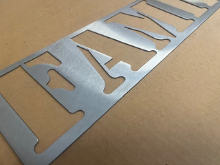 Six Inch Custom Metal Sign - Your Choice of Letters.