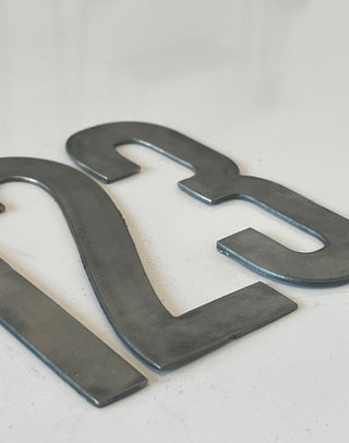 16 Inch Sea Rocks Font Metal Letters and Numbers Rust or Natural Finish