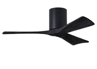 Irene-3H Series 42 Inch 3 blade paddle fan. Multiple Finish Options to choose from. Matte Black / Matte Black Finish