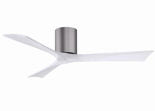 Irene-3H Series 52 Inch 3 blade paddle fan. Multiple Finish Options to choose from. Brushed Pewter / Matte White Finish