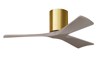 Irene-3H Series 42 Inch 3 blade paddle fan. Multiple Finish Options to choose from. Brushed Brass / Gray Ash Finish