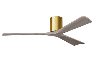 Irene-3H Series 60 Inch 3 blade paddle fan. Multiple Finish Options to choose from. Brushed Brass / Gray Ash Finish