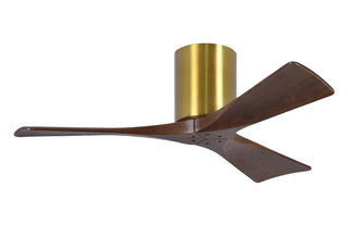 Irene-3H Series 42 Inch 3 blade paddle fan. Multiple Finish Options to choose from. Brushed Brass / Walnut Tone Finish