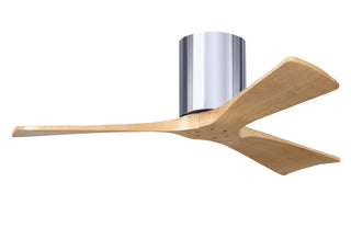 Irene-3H Series 42 Inch 3 blade paddle fan. Multiple Finish Options to choose from. Polished Chrome / Light Maple Finish