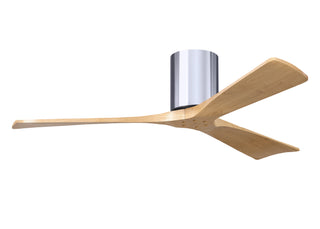 Irene-3H Series 52 Inch 3 blade paddle fan. Multiple Finish Options to choose from. Polished Chrome / Light Maple Finish