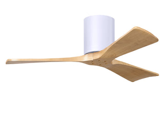 Irene-3H Series 42 Inch 3 blade paddle fan. Multiple Finish Options to choose from. Gloss White / Light Maple Finish