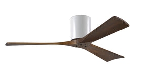 Irene-3H Series 52 Inch 3 blade paddle fan. Multiple Finish Options to choose from. Gloss White / Walnut Tone Finish