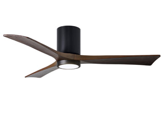 52 Inch Irene-3 three-blade paddle fan. Multiple Size and Finish Options to choose from. Matte Black / Walnut Tone Finish / 52 Inch