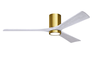 Irene-3HLK 60 Inch 3  blade paddle fan. Multiple Finish Options to choose from. Brushed Brass / Matte White Finish