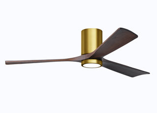 Irene-3HLK 60 Inch 3  blade paddle fan. Multiple Finish Options to choose from. Brushed Brass / Walnut Finish