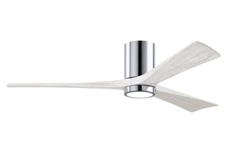 Irene-3HLK 60 Inch 3  blade paddle fan. Multiple Finish Options to choose from. Polished Chrome / Matte White Finish