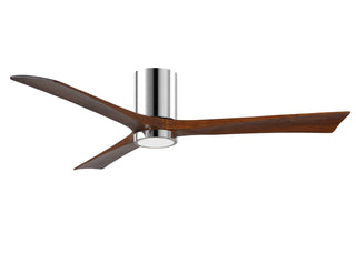 Irene-3HLK 60 Inch 3  blade paddle fan. Multiple Finish Options to choose from. Polished Chrome / Walnut Tone Finish