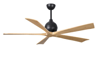 60 inch Irene-3 three-blade paddle fan. Multiple Size and Finish Options to choose from. Matte Black / Light Maple Finish / 60 Inch