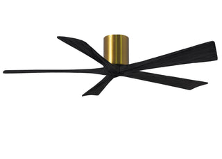 Irene-5H Series 60 Inch 5 blade paddle fan. Multiple Finish Options to choose from. Brushed Brass / Matte Black Finish