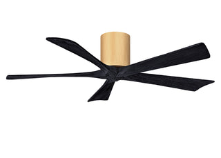 Irene-5H Series 52 Inch 5 blade paddle fan. Multiple Finish Options to choose from. Light Maple / Matte Black Finish