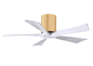 Irene-5H Series 42 Inch 5 blade paddle fan. Multiple Finish Options to choose from. Light Maple / Matte White Finish