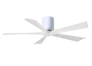 Irene-5H Series 52 Inch 5 blade paddle fan. Multiple Finish Options to choose from. Gloss White / Matte White Finish