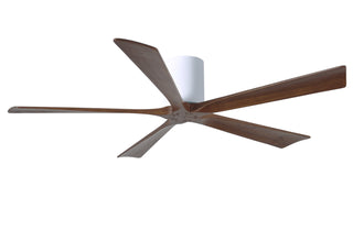 Irene-5H Series 60 Inch 5 blade paddle fan. Multiple Finish Options to choose from. Gloss White / Walnut Tone Finish