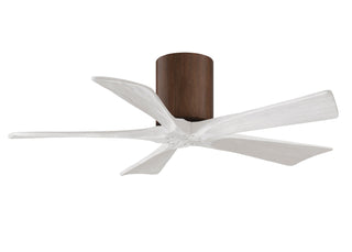 Irene-5H Series 42 Inch 5 blade paddle fan. Multiple Finish Options to choose from. Walnut / Matte White Finish