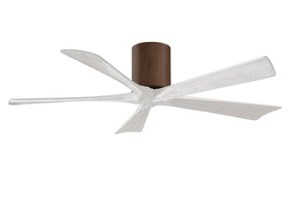 Irene-5H Series 52 Inch 5 blade paddle fan. Multiple Finish Options to choose from. Walnut tone / Matte White Finish