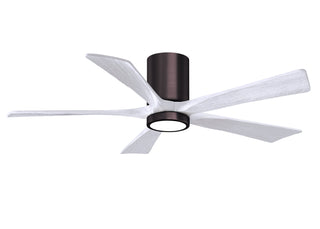 Irene-5HLK Series 52 Inch 5 blade paddle fan. Multiple Finish Options to choose from. Brushed Bronze / Matte White Finish