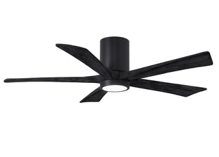 Irene-5HLK Series 52 Inch 5 blade paddle fan. Multiple Finish Options to choose from. Matte Black / Matte Black Finish